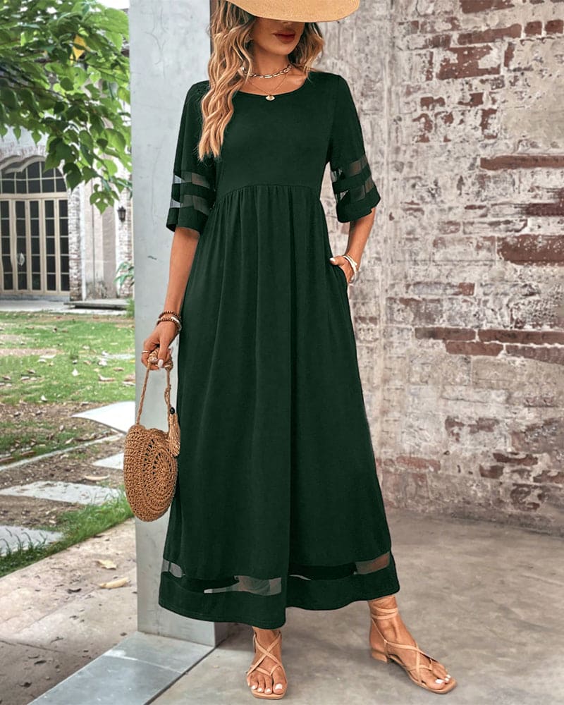 Marissa Exclusive Half Sleeve Maxi Dress Chic Silhouette Collection