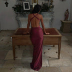 Solomon Maxi Dress Maroon