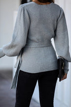 Dressed To Chill Long Sleeve Wrap Sweater - 2 Colors