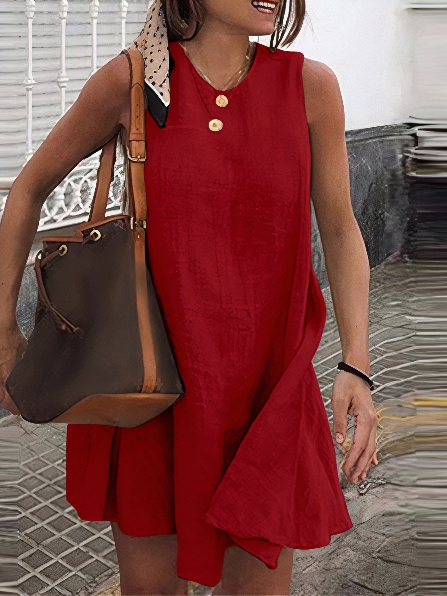 Dulce Premium Short Linen Dress Elevated Occasion Wear