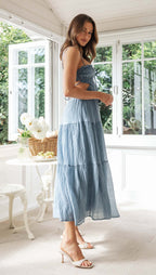 Saz Maxi Dress Blue