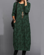 Deva Printed Long Sleeve Dress for Women Modern Trendy Look