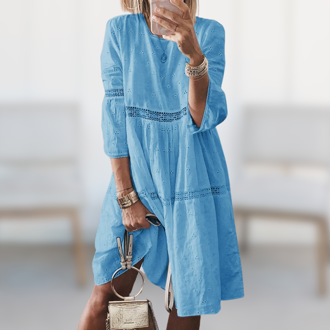 Ainhoa Aesthetic Embroidered Dress Evening Wear Edit
