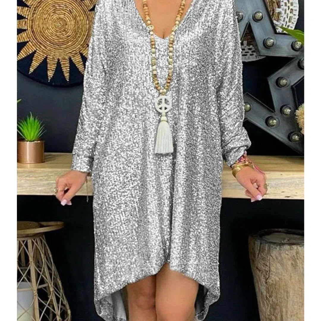 Alfhild Boutique Glittery Sequin Dress Statement Occasion Edit