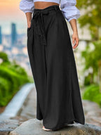 LuxeDrape Tie Denim Pants