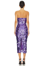 Sparkly Babe Midi Dress Purple
