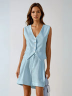 Always Casual Vest & Shorts Matching Suit