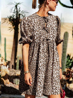 Ariadna Premium Leopard Dress Chic Silhouette Collection