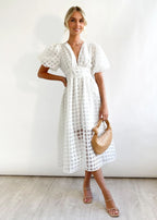 Paradise Midi Dress White