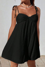 Bow Tie up Cami Mini Dress