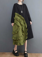 Stylish Ruffle A-Line Dress