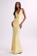 Hexed Bodycon Dress Yellow