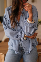 Easily Endearing Flower Long Sleeve Top