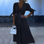 Ariana Elevated Long Denim Dress Chic Silhouette Collection