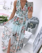Julia Chic Sleeveless Beach Dress for Women with a Deep V Neck Premium Wardrobe Essential