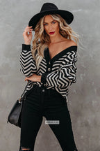 Home Before Daylight Striped Knit Cardigan