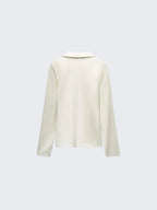 Ivory Charm Front-Tie Shirt