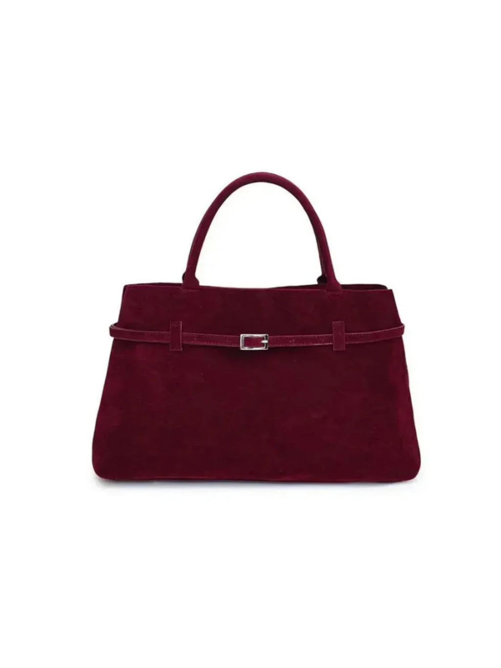 Vintage Buckle-Design Top-Handle Bag