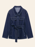 Lexie Belted Denim Jacket