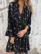Hot Stamping Lace Hollow Dress