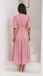 Brunch It Right Midi Dress Pink