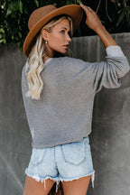 Cozy Time V-Neck Knit Sweater Top