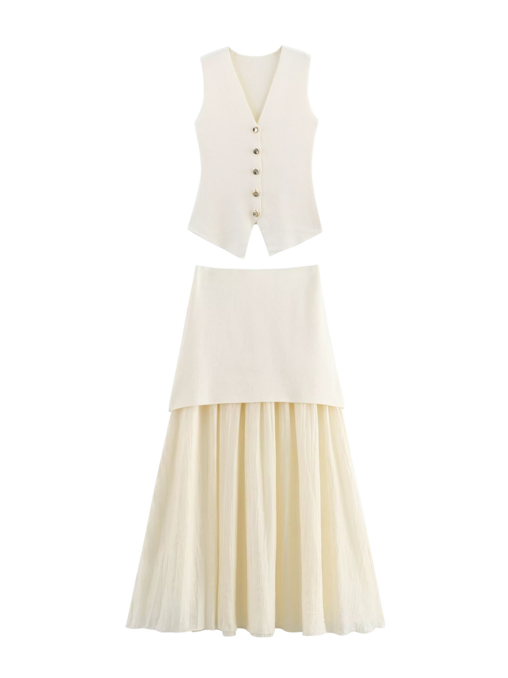 Renee Button Midi Skirt Set