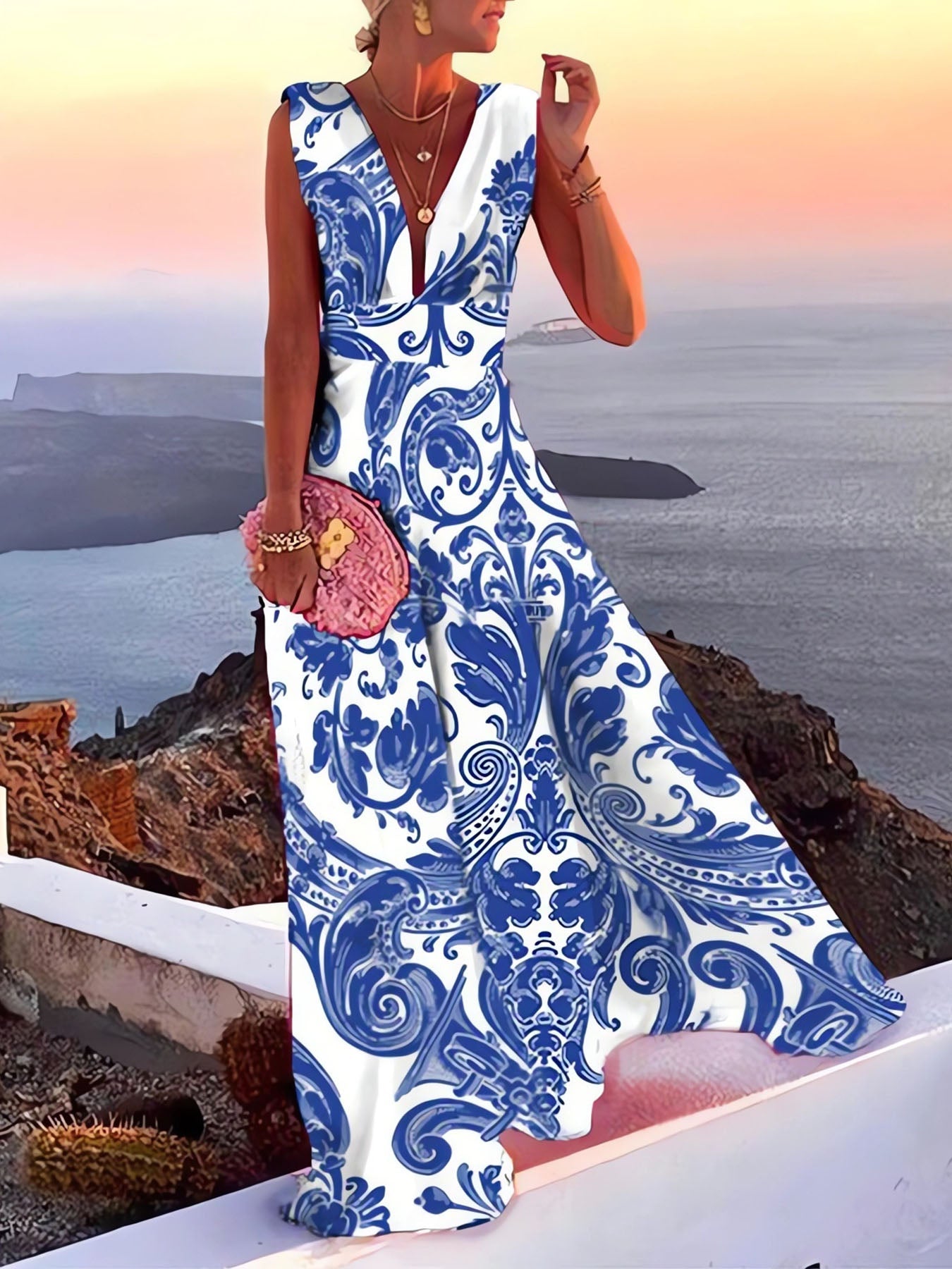 Solid Color Mid-waist Dress