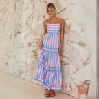 Eugenia Timeless Lapa Color Block Maxi Dress Boutique Collection