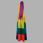 Patrizia Premium Long Sleeved Rainbow Colored Maxi Dress Everyday Luxe Edit