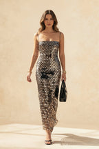 Sequin Versatile Stylish Irregular Midi Dress