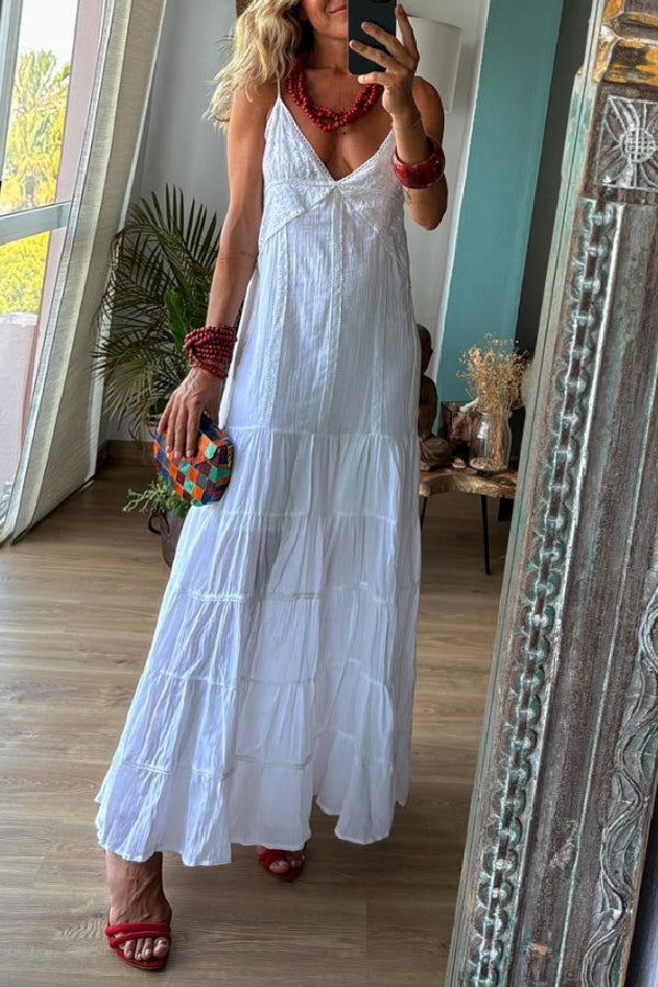 Yolanda Elevated White Resort Dress From Sicily Chic Silhouette Collection