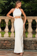 Halter Cutout Backless Slimming Party Dress