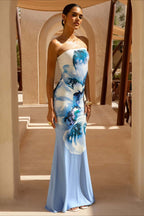 Strapless Bodycon Maxi Vacation Dress