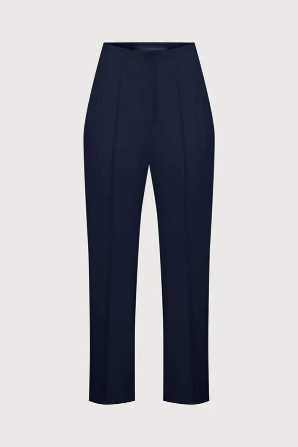 Exquisite and Fashionable High Waist Pocketed Straight Leg Pencil Pants