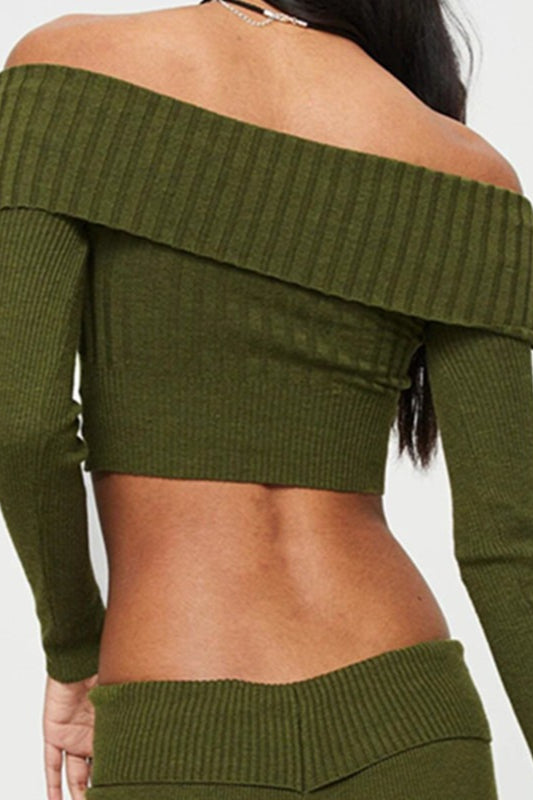 Sexy Off Shoulder Knit Sweater