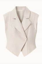 Casual Sleeveless Two Piece Vest Pants Set