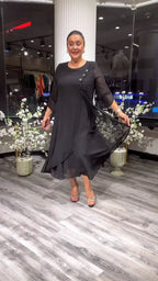 chiffon solid color loose dress