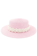 Pearl Embellished Beach Hat