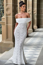 Floral Lace Backless Lace Dress