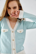 Kiyomi Light Blue Cardigan