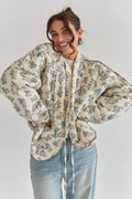 Casual Floral Padded Coat