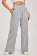 Solid Minimalist High Waist Knit Pants