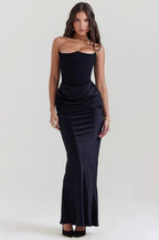 Strapless Backless Ruched Party Dress
