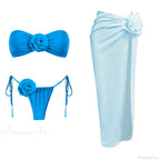3D Flower Bandage Bikini Set
