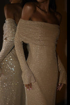 Bodycon Sequin Maxi Party Dress