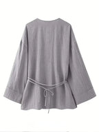 Double Breasted Elegant Kimono Outerwear