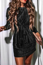 Fernanda Round Neck Mini Dress for Women Trendy Daily Look