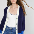 Daliyah Midnight Blue Contrast Cardigan
