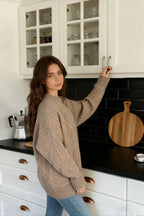 Cable Knit Graceful Cropped Sweater